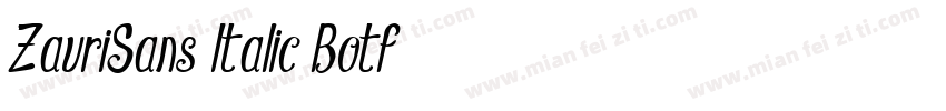 ZauriSans Italic Botf字体转换